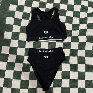 Balenciaga sports bra and sports brief combo